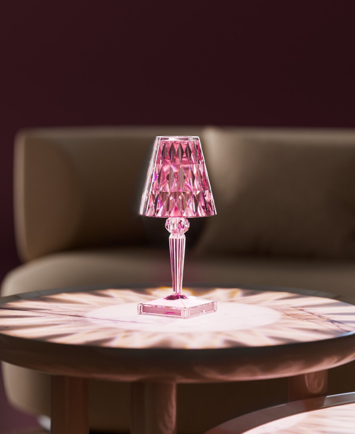 Kartell Rosa Battery New Colors Tavolo Akku Pastello - Bild 4