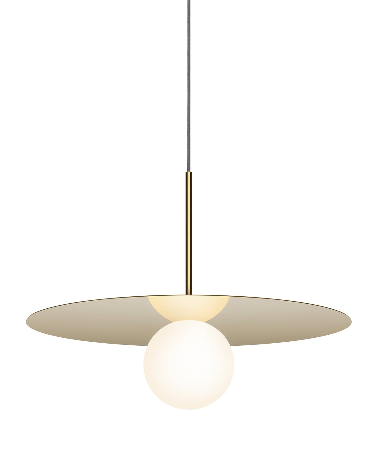 Pablo Designs Bola Disc 12 Pendant 30cm Brass 10669