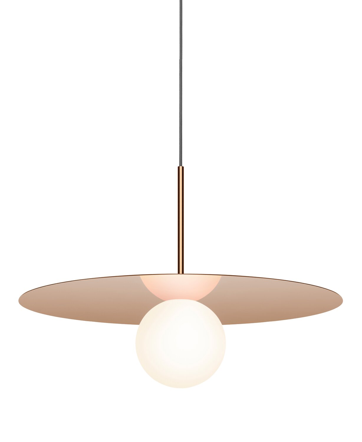 Pablo Designs Bola Disc 18 Pendant 46cm Rose Gold 10677