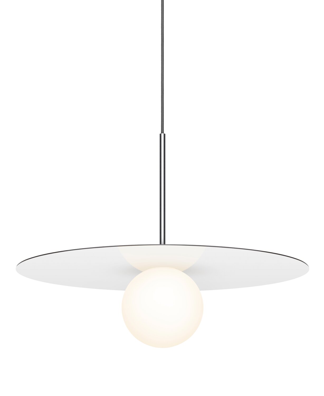 Pablo Designs Bola Disc 32 Pendant 81cm Weiß/Chrom 10690