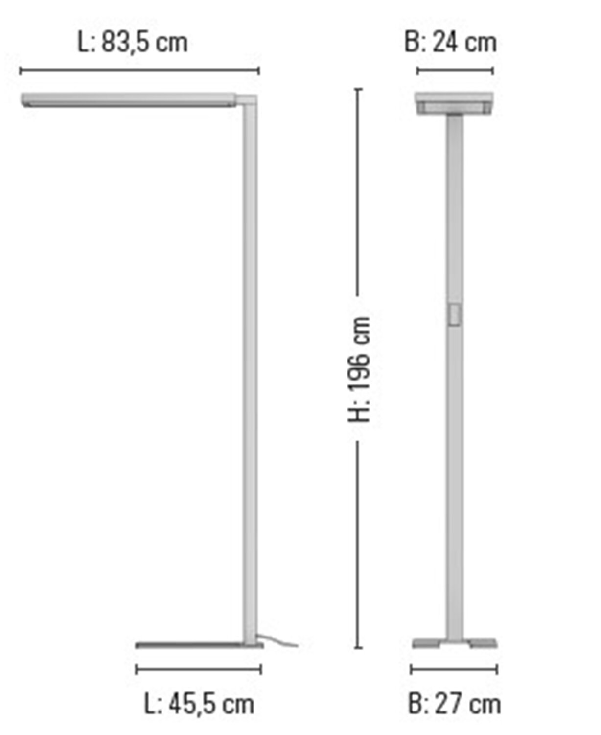 Prediger prediger.base p.130 Zweiseitig Strahlende LED Office-Standleuchten ...