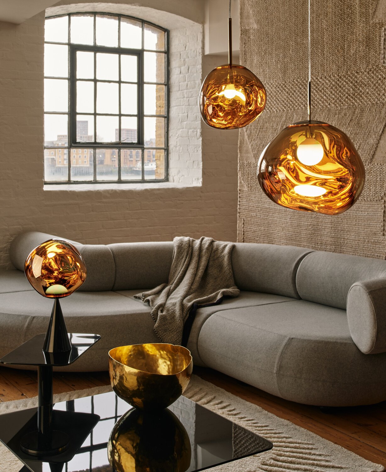 Tom Dixon Melt Pendelleuchte, gold - 28 cm - Bild 4