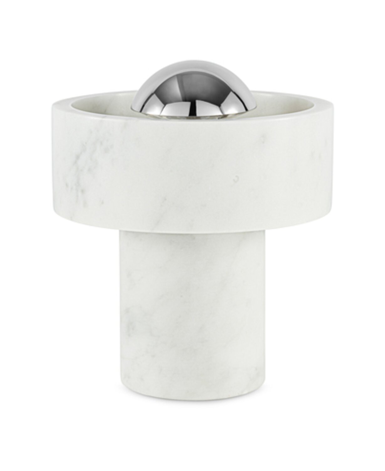 Tom Dixon Weiss - Schnurlosleuchte Stone - Weiß - Polierter Stahl - Designer - Bild 4