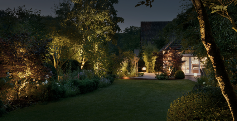 Vorschaubild: Indirekte Beleuchtung im Garten.