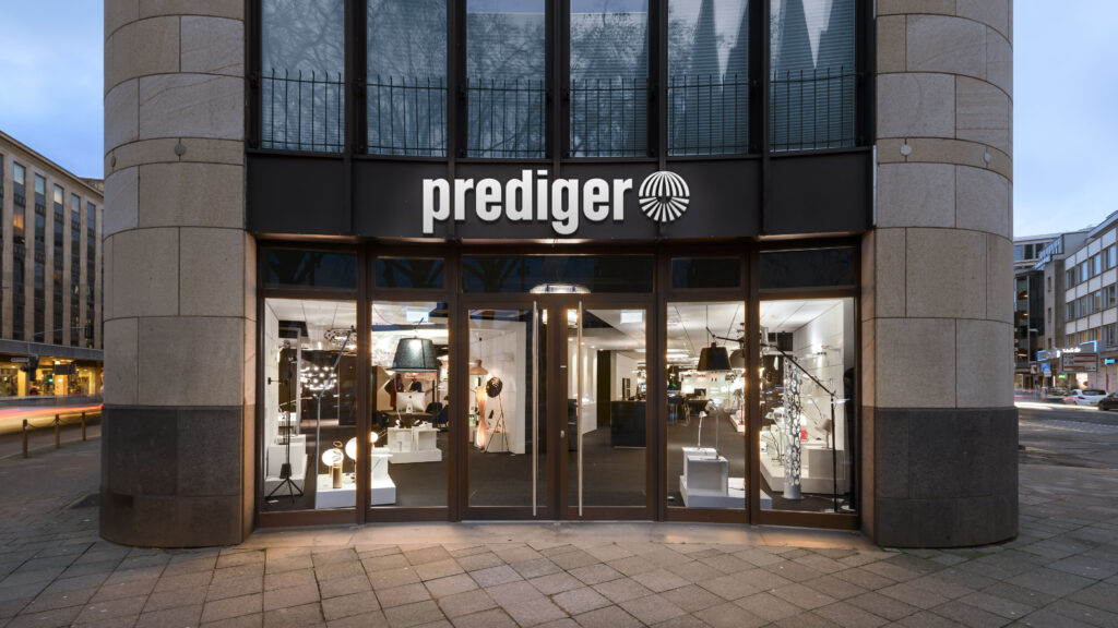 Außenaufnahme von Prediger Showroom in Düsseldorf