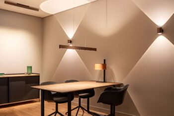 Der Lightcase Homeoffice im Showroom München von Prediger Lichtberater. (Foto: Jonathan Palanco)